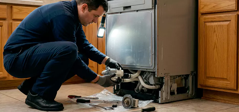 Dishwasher Drain Hose Repair in Linden