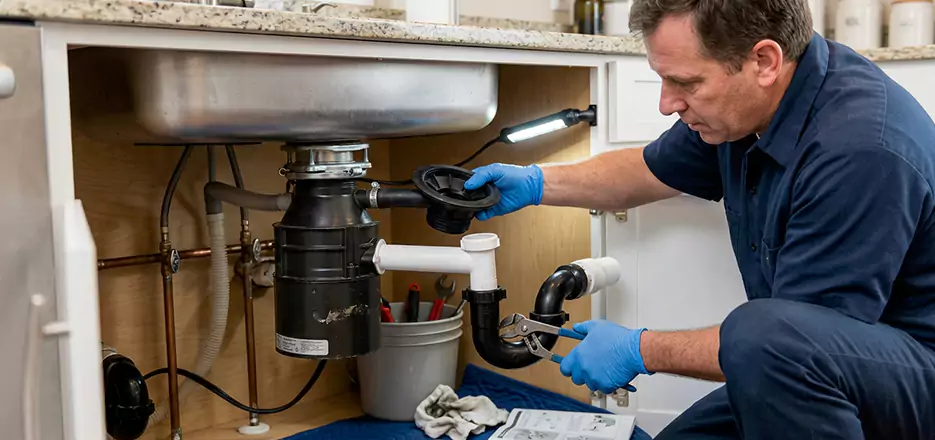 Garbage Disposal Splash Guard and Trap Installation in Linden