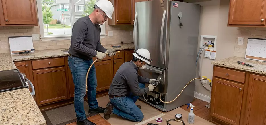 Propane Refrigerator Installation in Linden